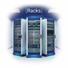 storage and equipment racks for systems