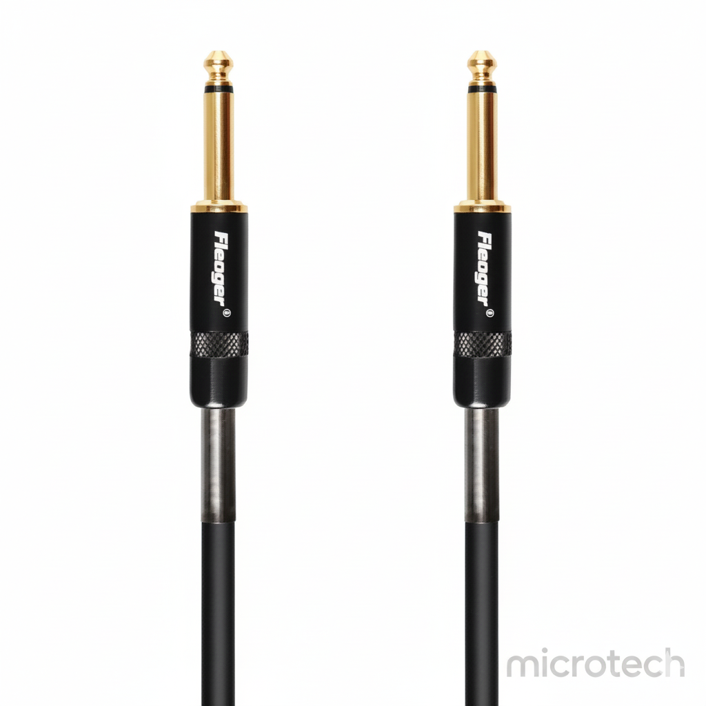 1x1 3 meter shielded audio cable main front view