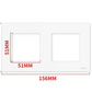 MOES Star Ring Switch Panel Frame EU Version. 2-Gang
