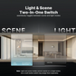 Moes Star Feather Series Zigbee Smart Switch 3 Gang With Neutral Wire Light Scene 2in1 Switch US Version Color White
