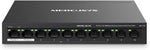 Mercusys 10-port 10/100Mbps desktop switch with LED indicators on a white background