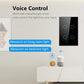 مفتاح إضاءة ذكي من Tuya Zigbee رباعي اللوحات يعمل باللمس متوافق مع أليكسا وجوجل هوم، لون أسود