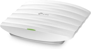 نقطة وصول TP-Link EAP110 مثبتة في السقف بسرعة 300 ميجابت في الثانية وتردد 2.4 جيجاهرتز مع هوائيين مستعملين
