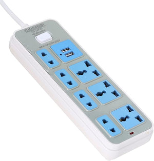 Powerstrip 6outlets +2triple White