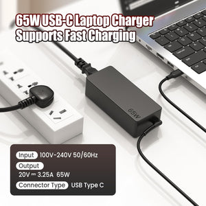 محول لينوفو الأصلي تايب سي 65 واط