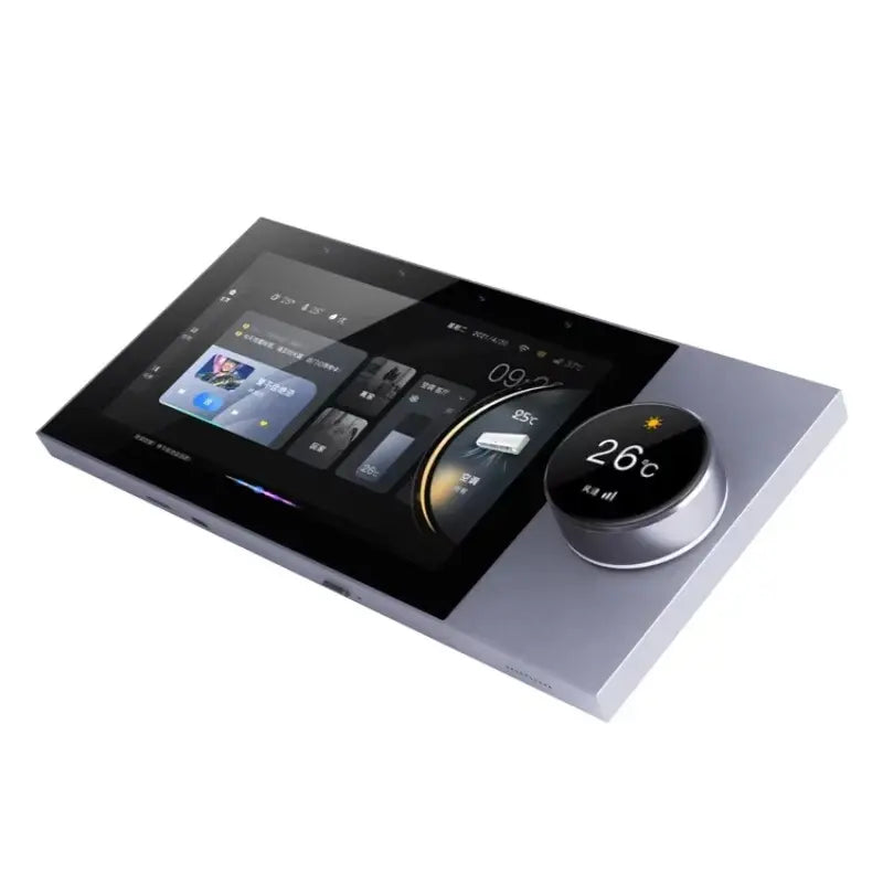 8-inch smart home control panel displaying Tuya dashboard
