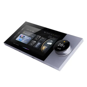 8-inch smart home control panel displaying Tuya dashboard