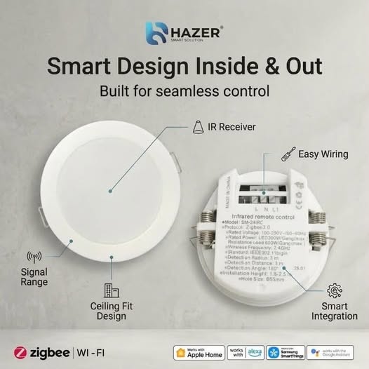 Hazer IR Remote Control Zigbee tuya ceiling