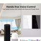 مفتاح إضاءة ذكي من Tuya Zigbee ثلاثي، لوحة لمس، متوافق مع Alexa و Google Home باللون الأسود