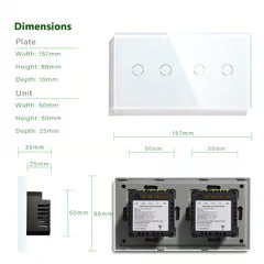 AVATTO Zigbee switch side view