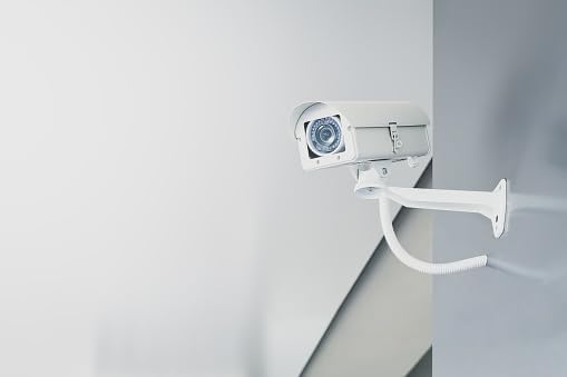Angle pole camera stand with two clamps detail view