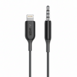 Anker cable with Lightning and 3.5mm jack connectors on a white background