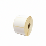 Roll of white labels on a white background