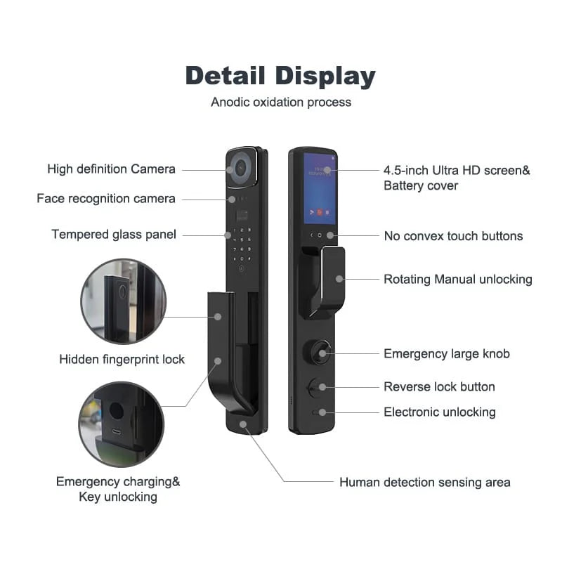 CORDLESS CL-G2 smart door lock with 4.5-inch touchscreen