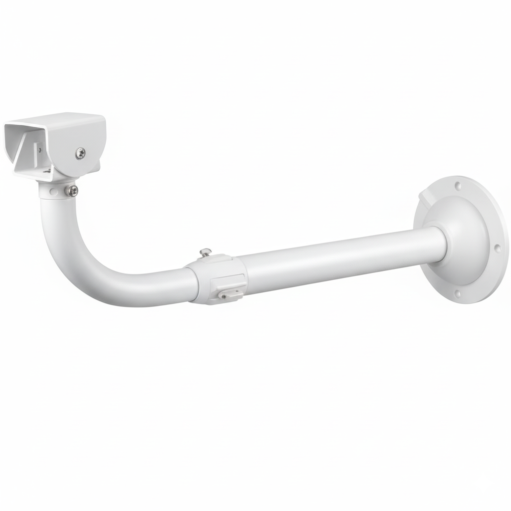 White metal bracket on a white background