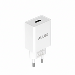 White Aulex wall charger on a white background