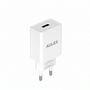 White Aulex wall charger on a white background