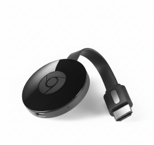 Black electronic device with a USB-C connector on a white background