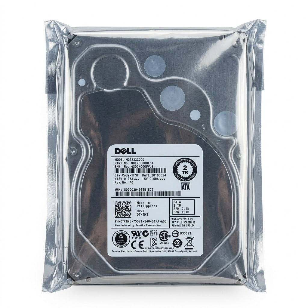DELL 2TB refurbished hard drive main view