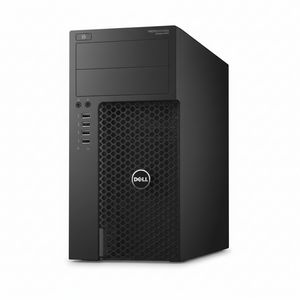 Dell computer tower on a white background