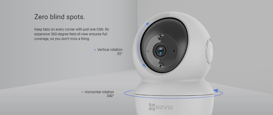 Ezviz C6N indoor IP security camera 2MP 2.8mm side view