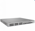 Network switch with multiple ports on a white background
