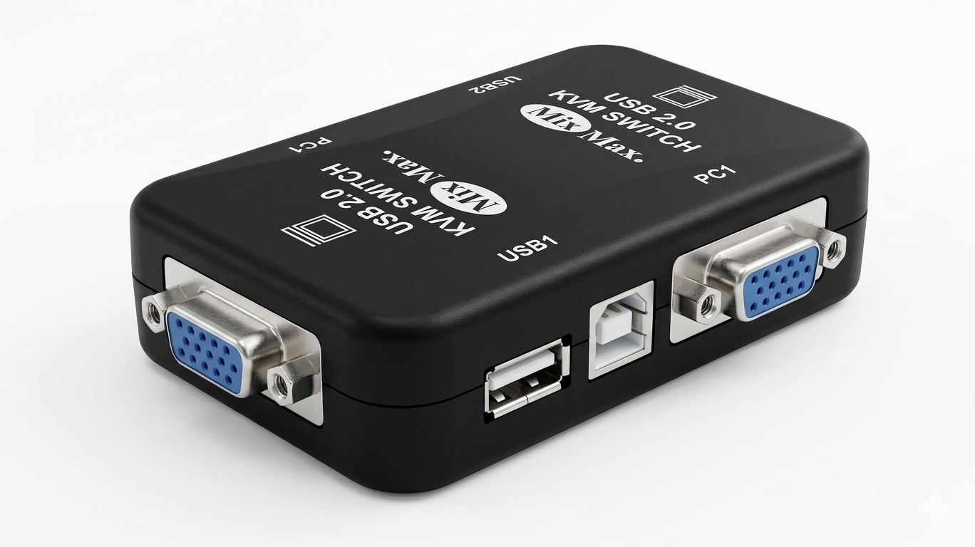 KVM VGA USB 2 منفذ