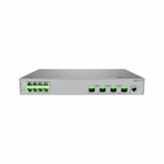 Network switch with multiple ports on a white background