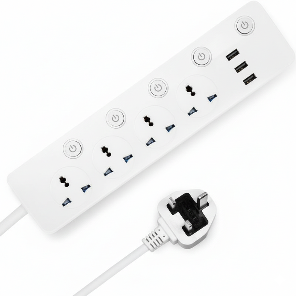 Crash Power Strip 4-Socket 3m
