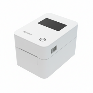 White label printer with a screen on a white background