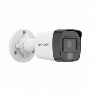 Hikvision security camera on a white background