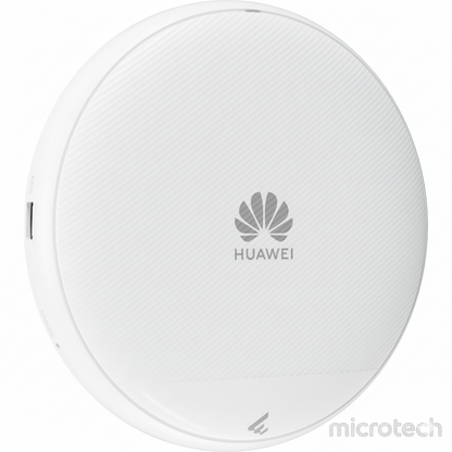 Huawei eKit AP371 Settled AP 802.11be 3.57 Gbps device rate Dual radio 150 access users recommended Max. 256 access users 23 dBm transmit power Smart antenna 18 m optimal coverage range