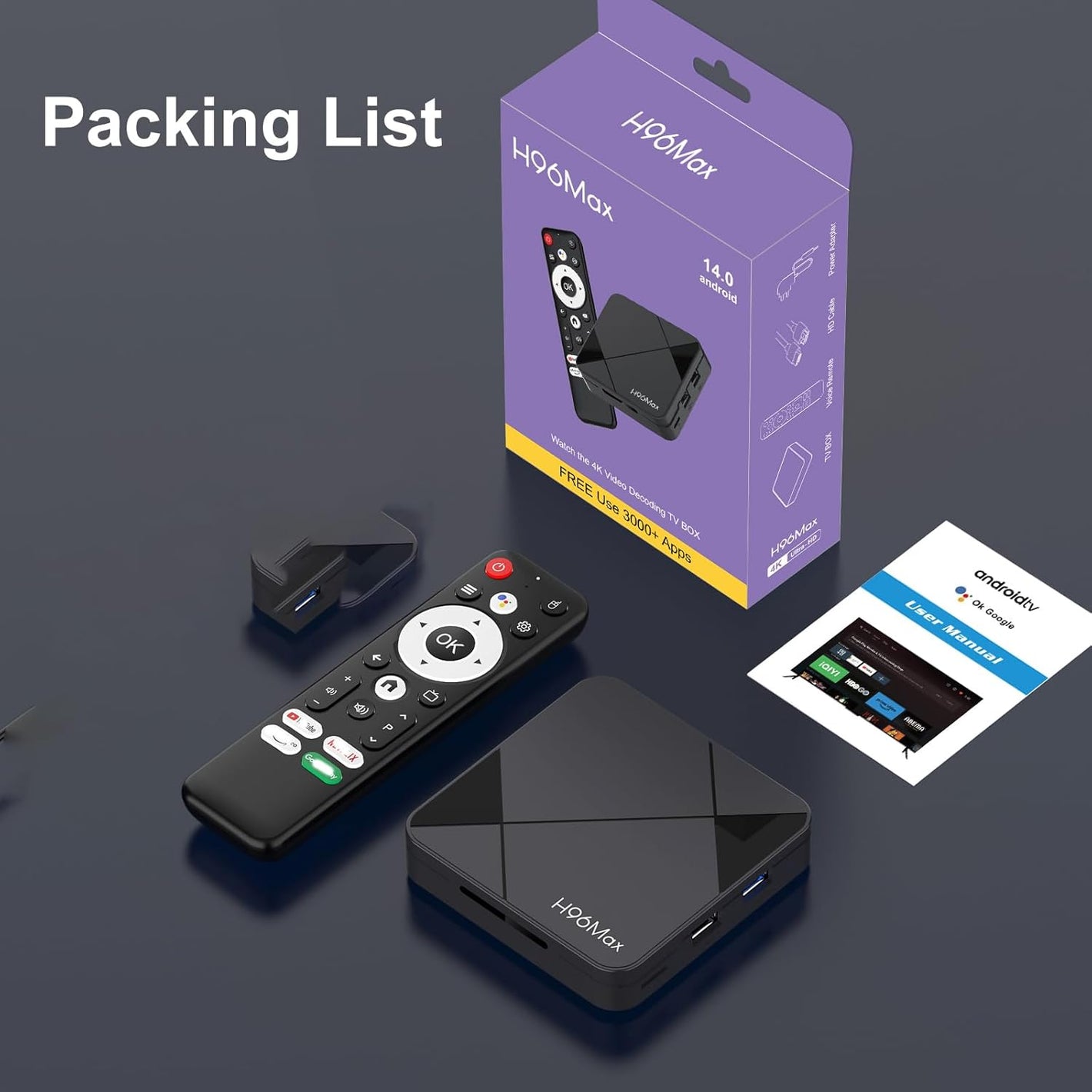 H96 Max Android TV Box main view