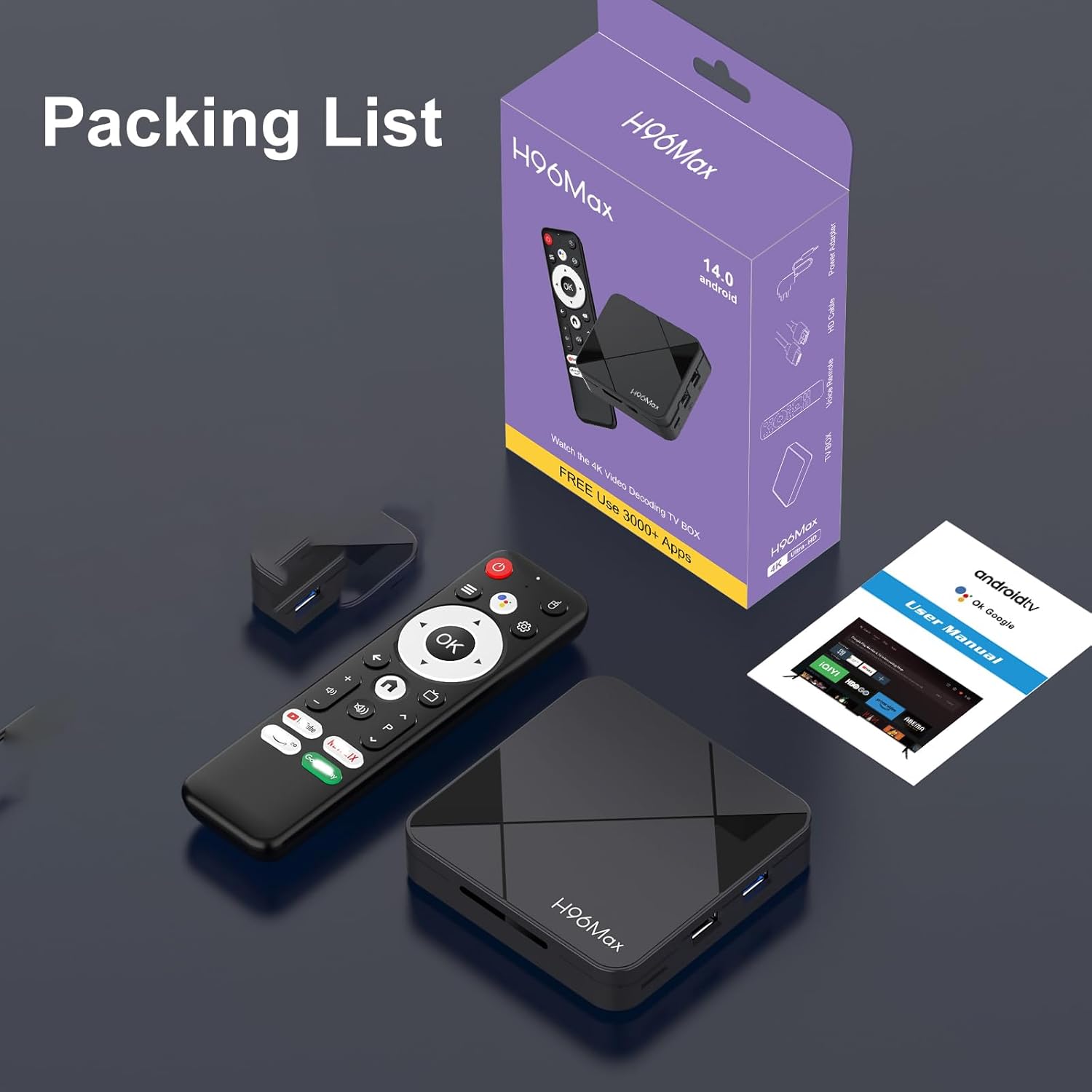 H96 Max Android TV Box main view