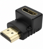 HDMI adapter with gold connectors on a white background