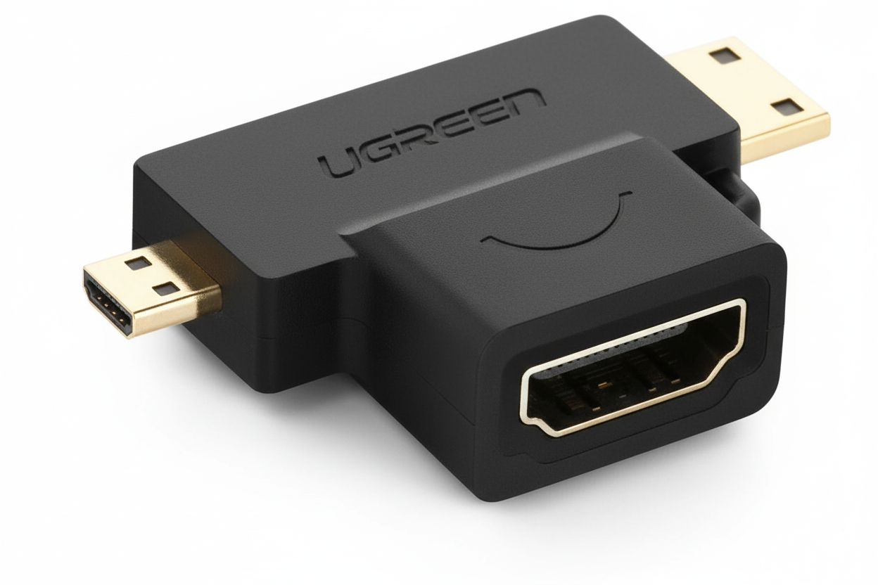 HDMI adapter with UGREEN branding on a white background