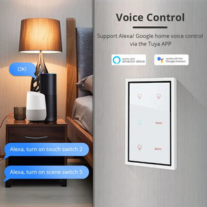 Hazer Smart Switch 3 Gang 3Scene side view