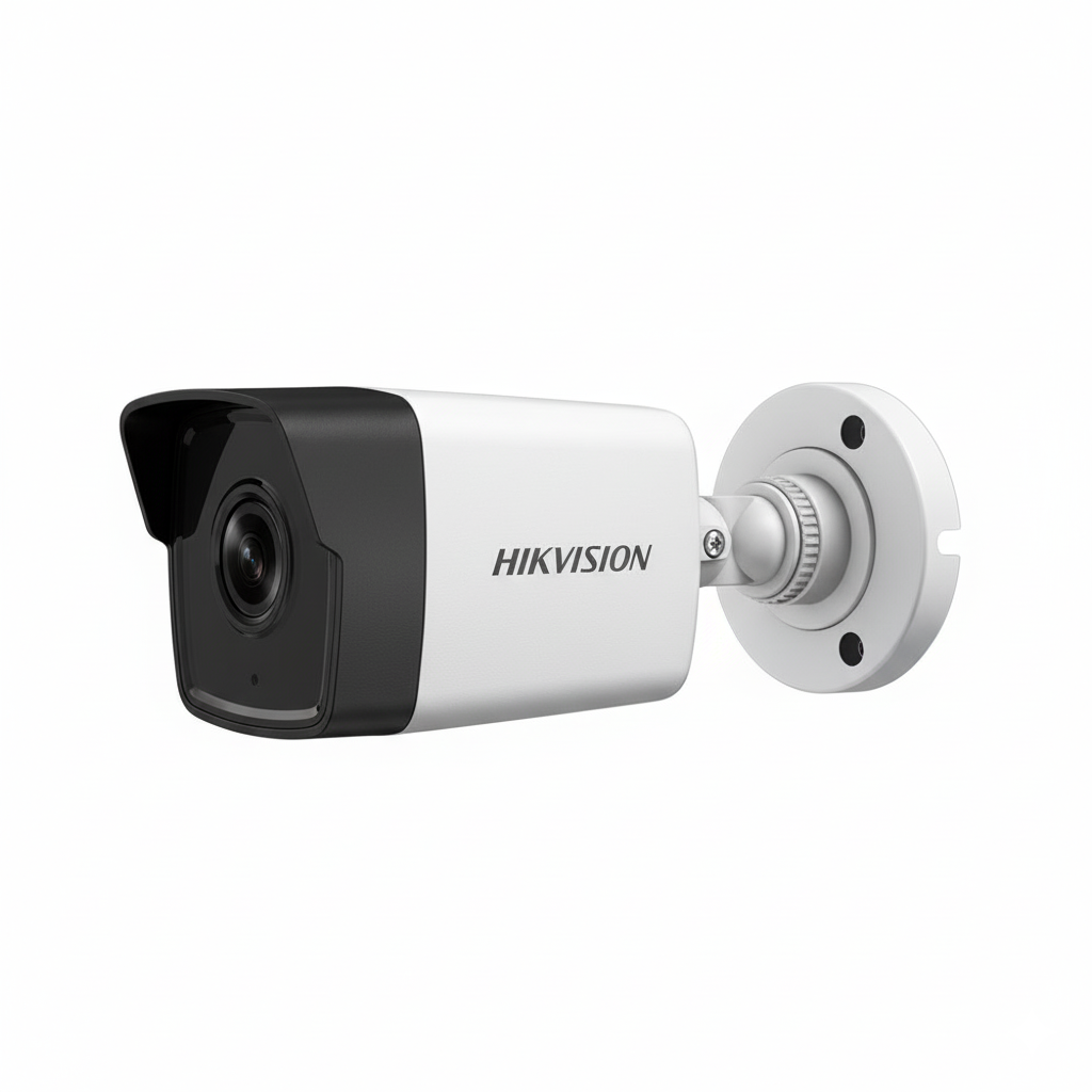 Hikvision security camera on a white background