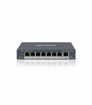 Hikvision network switch on a white background