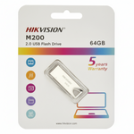 Hikvision M200 USB flash drive packaging with 64GB capacity on a white background