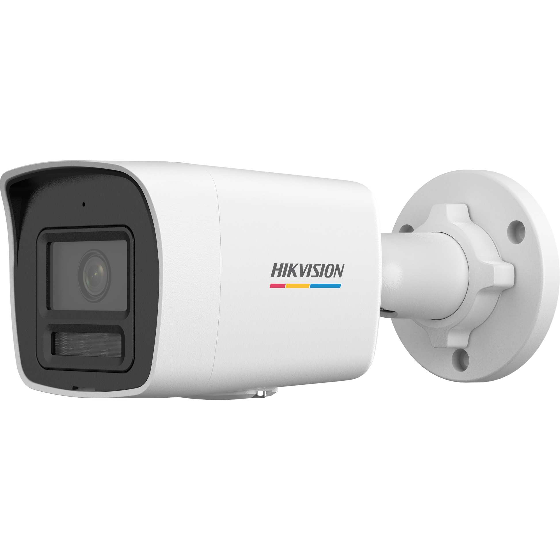Hikvision ColorVu 3.0 outdoor bullet camera installed on building