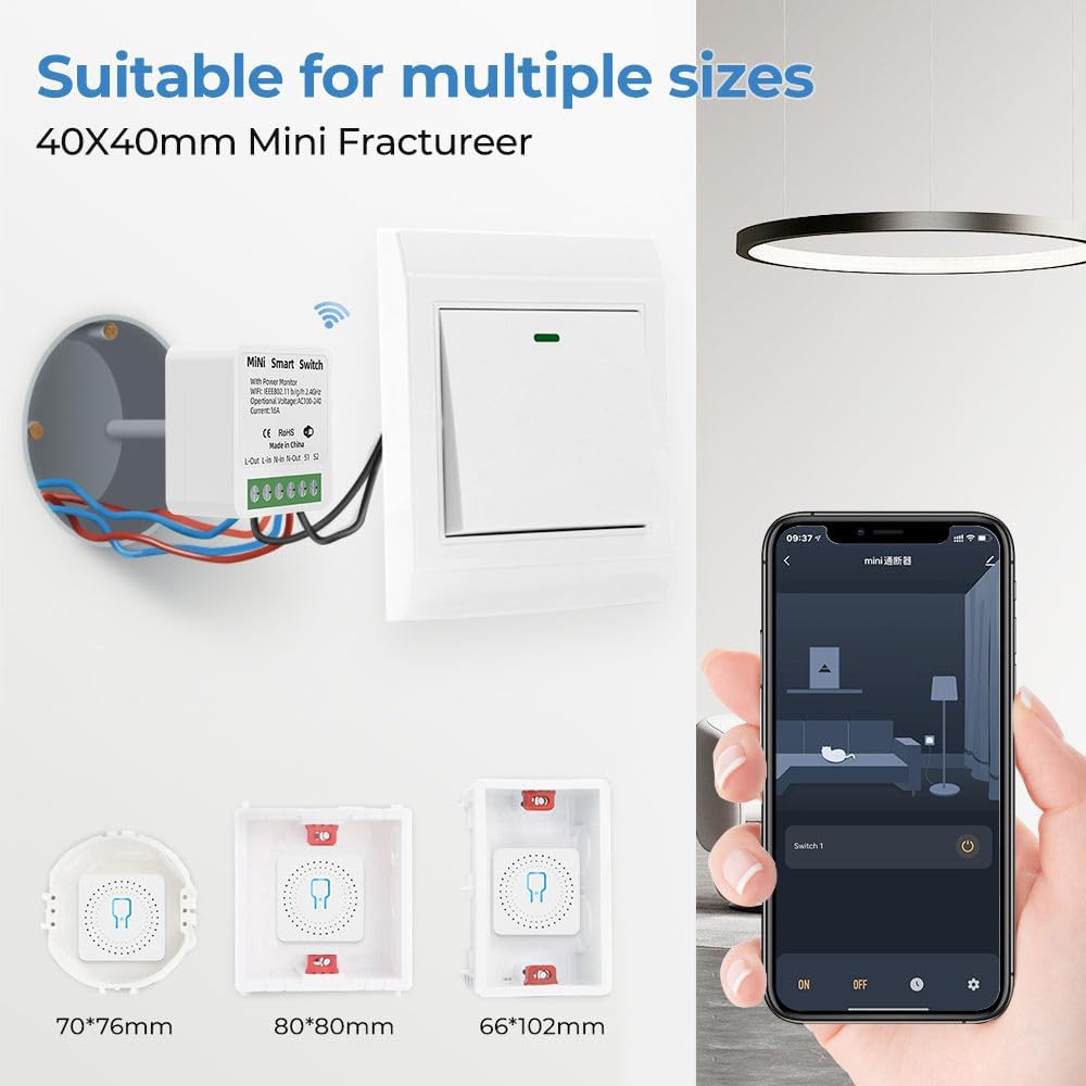 Homexa Mini Switch Smart 1 Gang Zigbee detail view