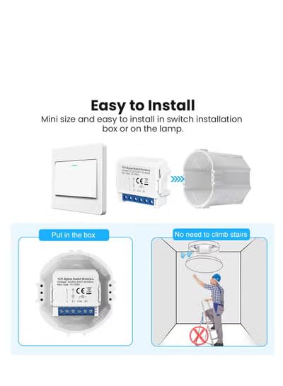 Homexa Mini Switch Smart 3 Gang Zigbee detail view