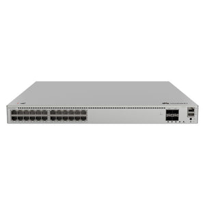 Network switch with multiple ports on a white background