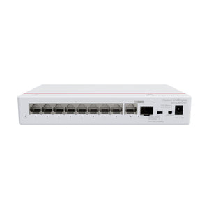 Network switch with multiple ports on a white background