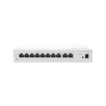 Network switch with eight ports on a white background