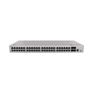 Network switch with multiple ports on a white background