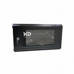 Black electronic device with a screen and key on a white background