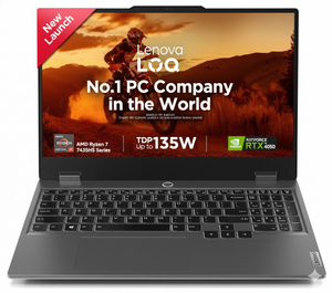 كمبيوتر محمول لينوفو LOQ R7(7435HS)-12G-512SSD-VGA 6G RTX 4050)