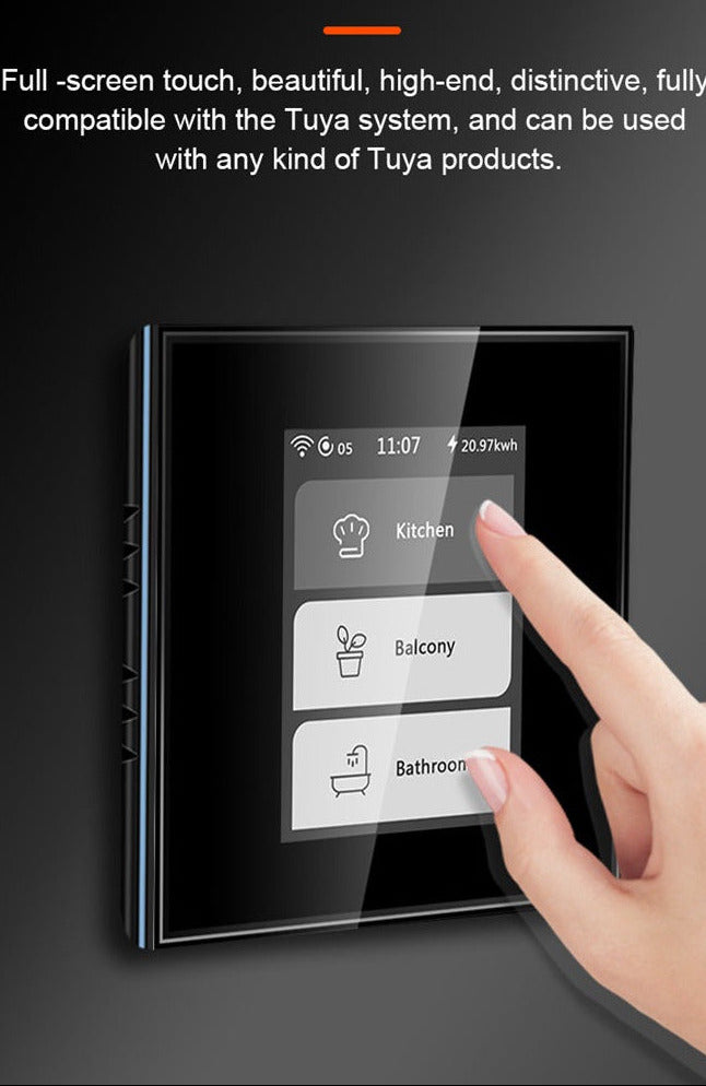 LCD WiFi Smart Switch L8 Magic Panel front view